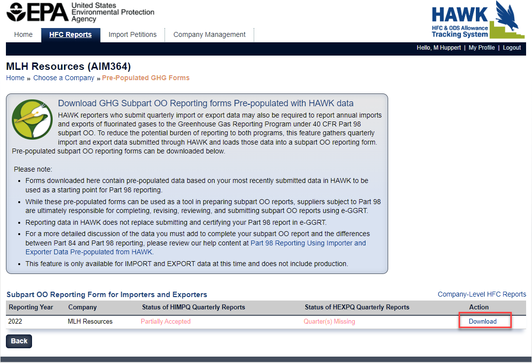 Image of the EPA website's MLH resources page.